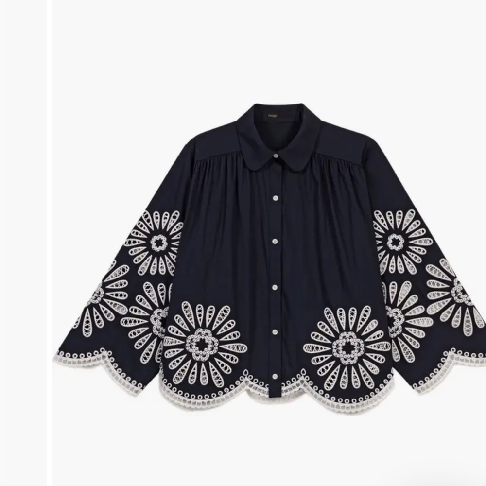 Maje
Crochet Detail Cropped Shirt - Picture 2 of 15